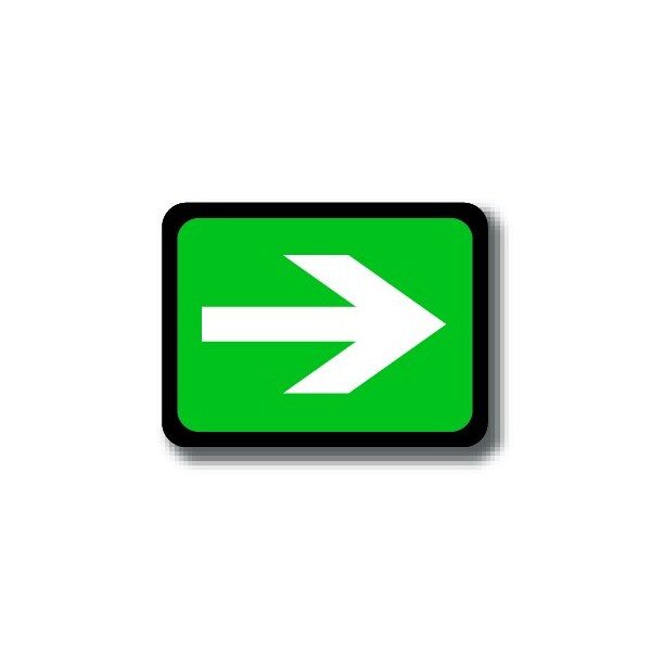 Ergomat 12in x 9in RECTANGLE SIGNS - Arrow DSV-SIGN 108 #2215 -UEN - main